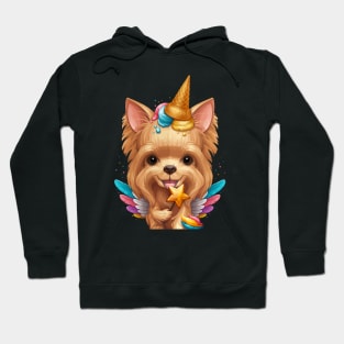 Yorkshire Terrier Ice Cream Unicorn Hoodie